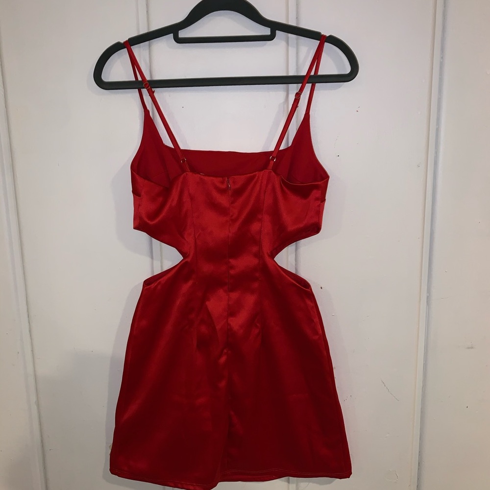 Red bodycon mini-dress
